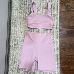 LUXEFORM Biker Shorts & Ballet Band Bra - Cowgirl